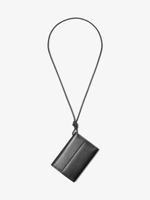 MICHAEL KORS COLLECTION Leather Card Holder Necklace