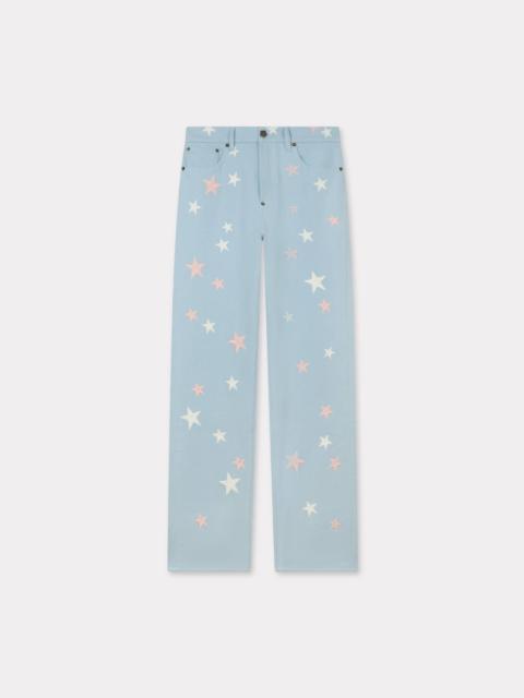 KENZO 'KENZO Stars' embroidered low-waist pants in japanese denim