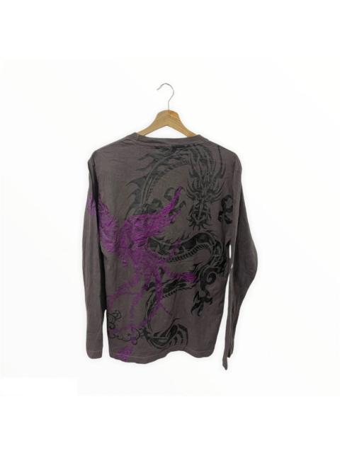 Other Designers Vintage - Japanese Fashion Bullet Noise Dragonfly Tattoo Long Sleeve