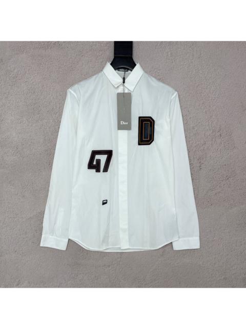 Dior Dior white long sleeve shirt with CD embroidery