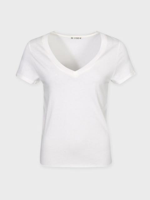 ÉTERNE Top V-Neck T-Shirt Ivory