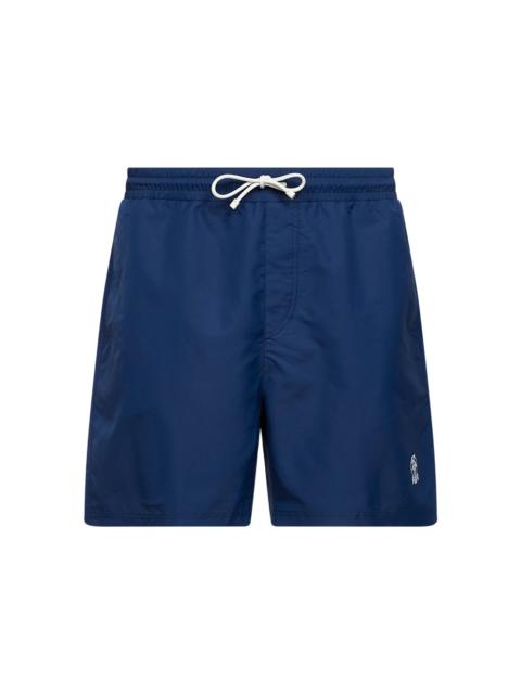 Brunello Cucinelli Brunello Cucinelli Men Avio Blue Nylon Swim Shorts
