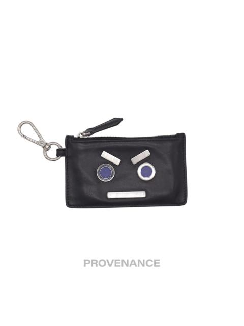 FENDI Fendi Face Key Pouch Cles - Black Leather