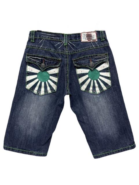 Other Designers Edition Japan - 90’s LAGUNABEACH Japan’s Rising Sun Skull Button Denim Short