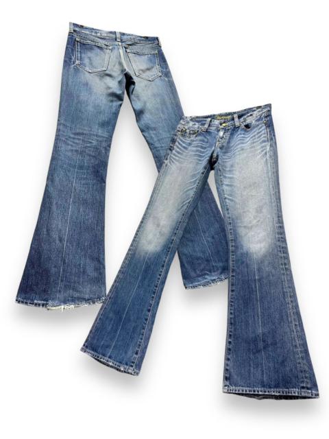 Other Designers 🔥90’s SICK FLARE🔥Vintage VANQUISH GOLD Distressed Low Rise