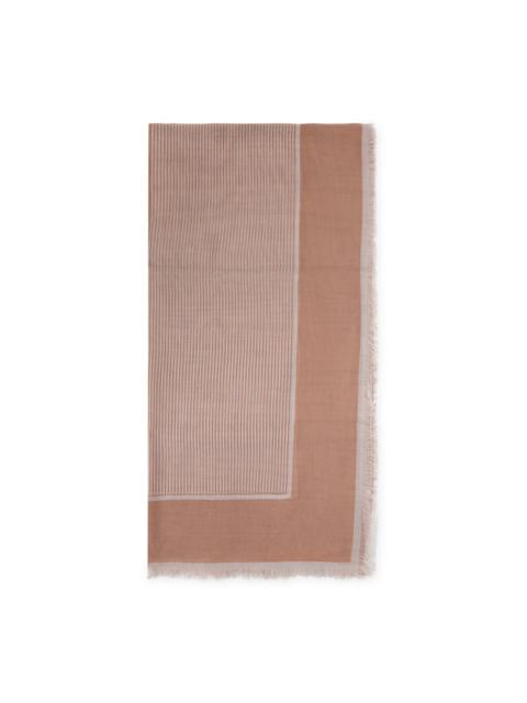 SAINT LAURENT Saint Laurent Large Striped Carré Scarf Women