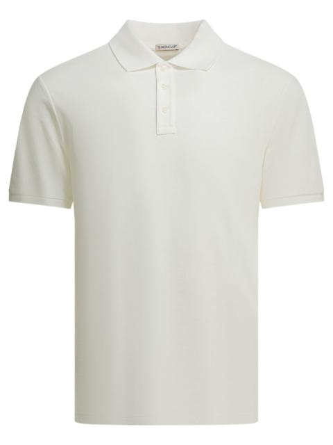 Moncler Moncler Polo Shirt with Buttons and Logo White