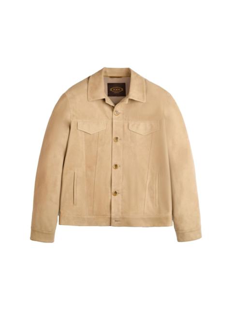 Tod's suede trucker jacket