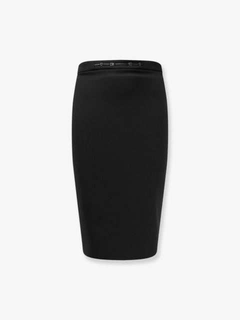 ELISABETTA FRANCHI Elisabetta Franchi Essentials Skirt with Monogram Black