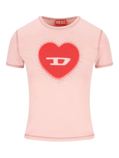 Diesel Diesel Women Heart Cotton T-Shirt