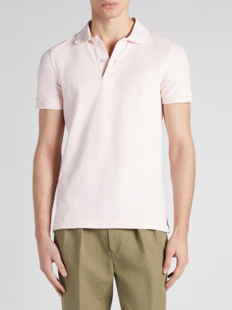 TOM FORD Short Sleeve Cotton Piqué Polo