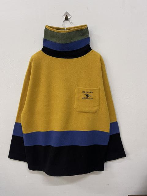 Other Designers Japanese Brand × Mr. Junko × Vintage - Vintage Mr Junko Tricolour Turtle Neck Fleece Pullover