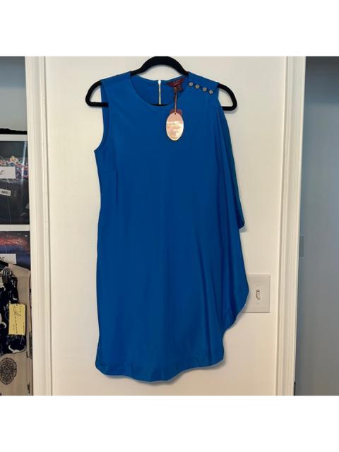 Other Designers Ted Baker London - Ted Baker Bolty One Sided Draped Dress in Mid Blue