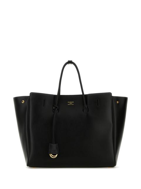 BALENCIAGA Black leather Carry All Hampton shopping bag