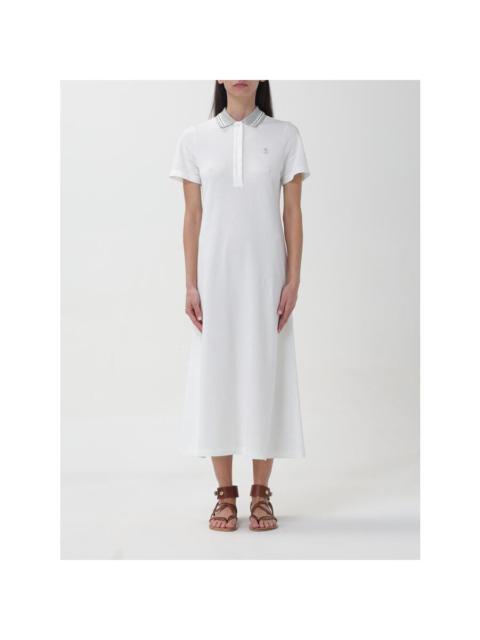 Brunello Cucinelli Brunello Cucinelli Wowhite Polo Collar Dress