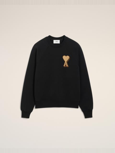 AMI Paris BLACK COTTON AMI DE COEUR SWEATSHIRT