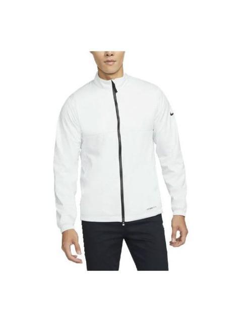 Nike Men's Nike Solid Color Casual Stand Collar Jacket White DA2868-025