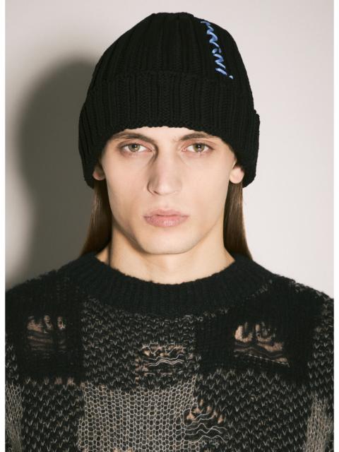 Marni Marni Men Logo Intarsia Beanie Hat