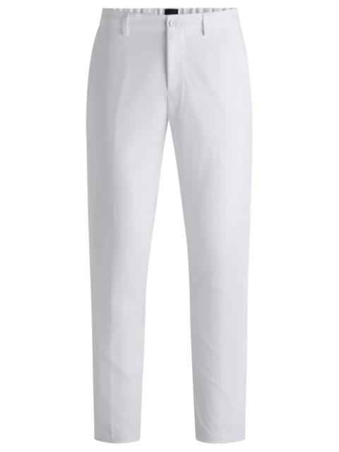 BOSS REGULAR-FIT CHINOS WITH HIDDEN DRAWCORD AND TAPERED LEG