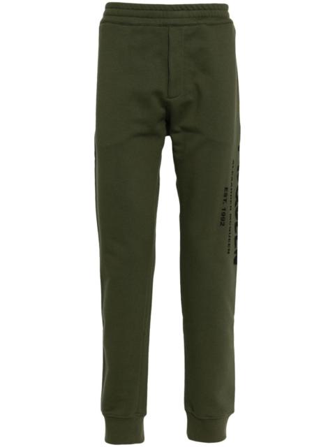 Alexander McQueen logo print tapered track trousers