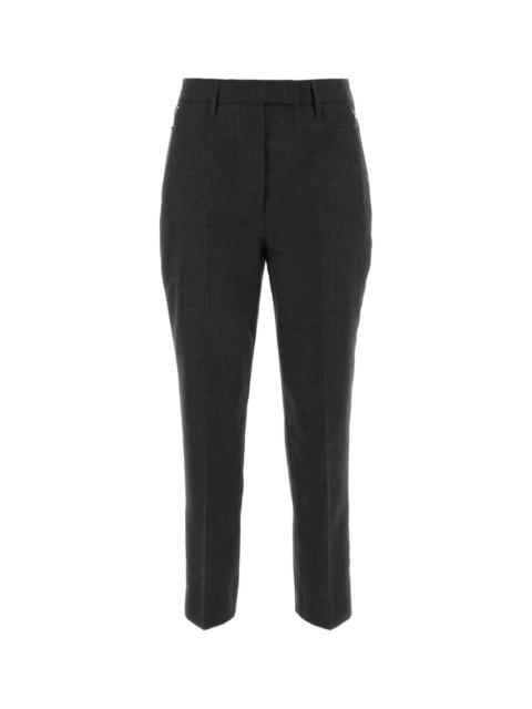 Prada Prada Women Melange Graphite Wool Pant