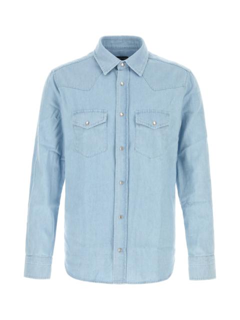 TOM FORD Light-blue denim shirt