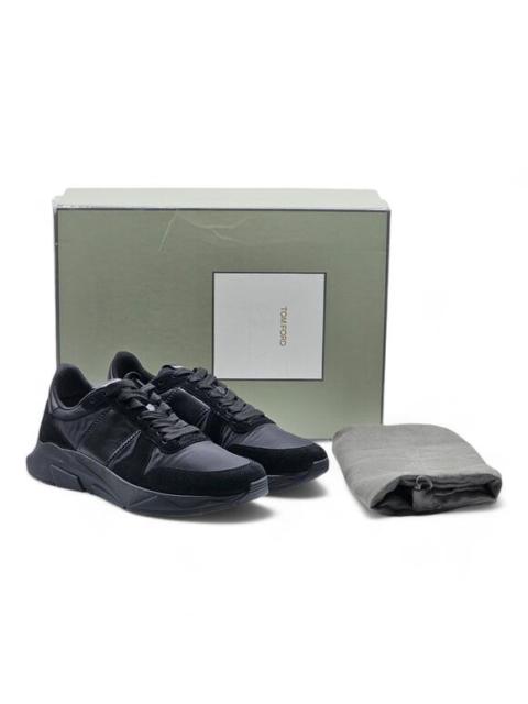 Tom Ford Jagga Leather-Trimmed Suede and Mesh Sneakers in Black size 7 $990