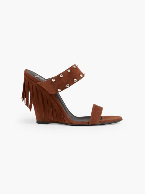 Giuseppe Zanotti Taline fringed studded suede mules
