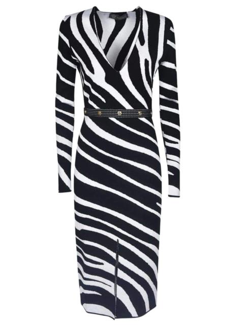 VERSACE Zebra Print Sweater Dress