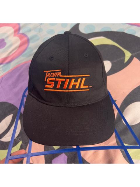 Other Designers Team STIHL black snap back hat cap