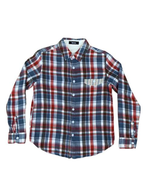 Other Designers Issey Miyake × Japanese Brand × Ne-Net - Ne-net x Issey Miyake Plaid Tartan Flannel Shirt