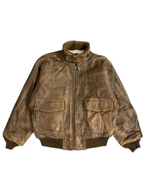 Other Designers Vintage Sheep Leather Bomber Jacket