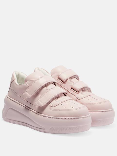 Acne Studios Face leather platform sneakers