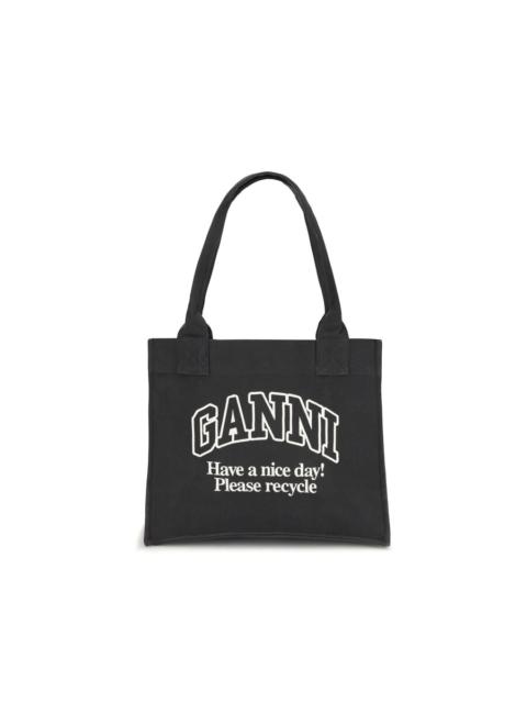 GANNI Ganni Logo Canvas Tote Bag