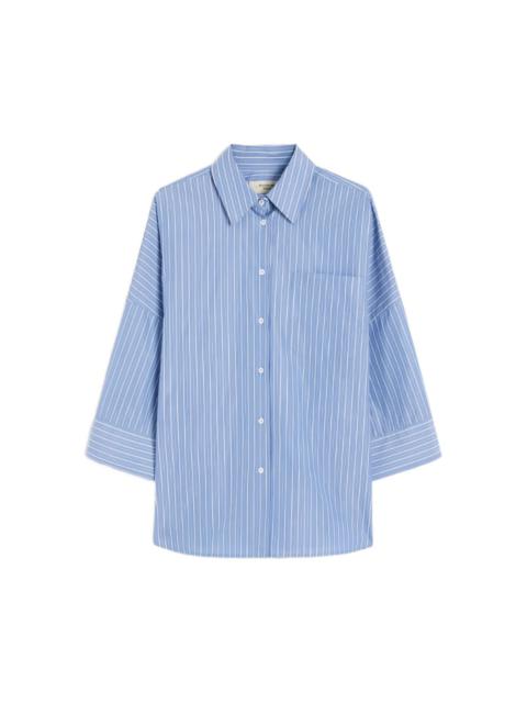 striped three-quarter sleeve shirt