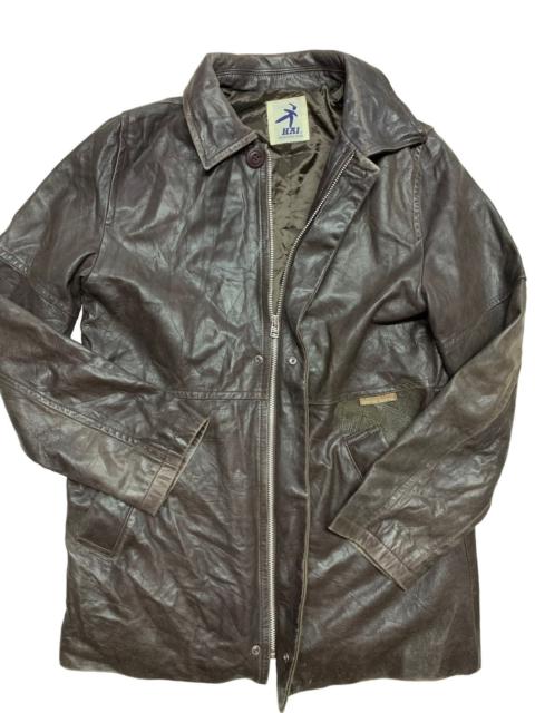 Other Designers Hai Sporting Gear - Vintage 80s brown real leather jacket