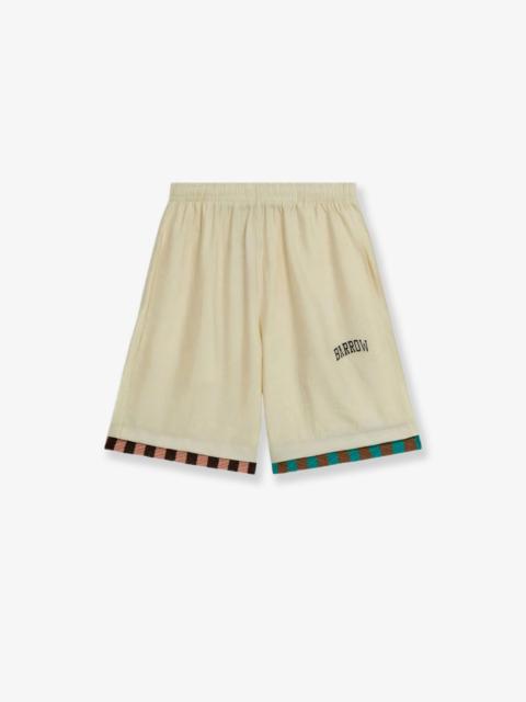 Other Designers Barrow Viscose Blend Bermuda Shorts With Logo Print