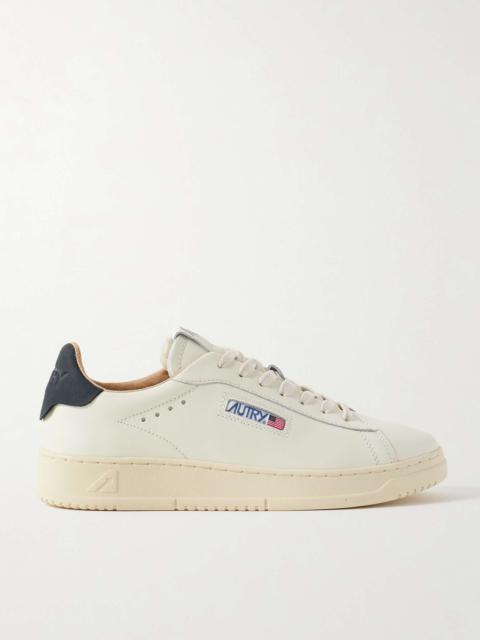 Dallas Nubuck-Trimmed Leather Sneakers