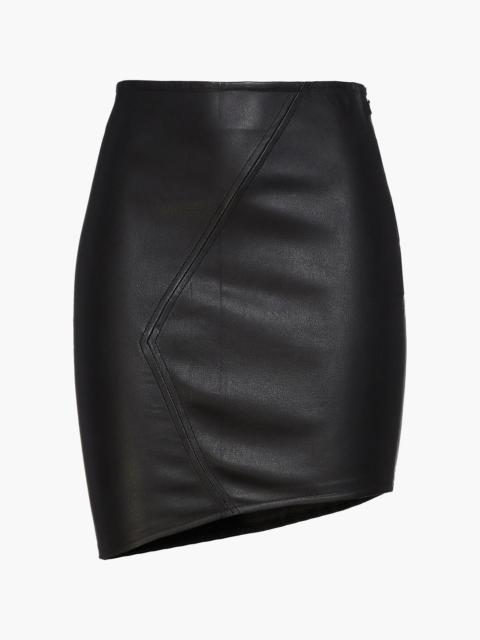 ba&sh Party asymmetric leather mini skirt