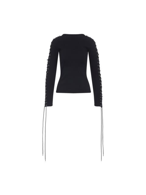 BALENCIAGA Balenciaga Lace-Up Long Sleeves T--Shirt Women