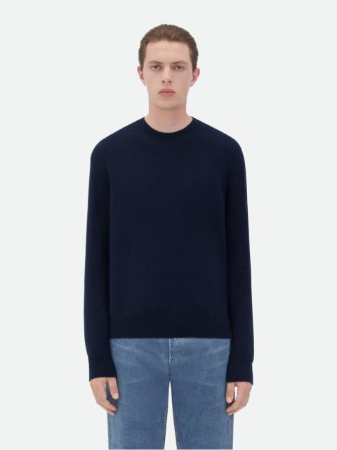Bottega Veneta Cashmere Jumper With Intrecciato Leather Patches