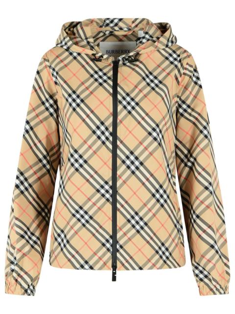 Burberry Burberry Salcombe Check Beige Polyester Jacket