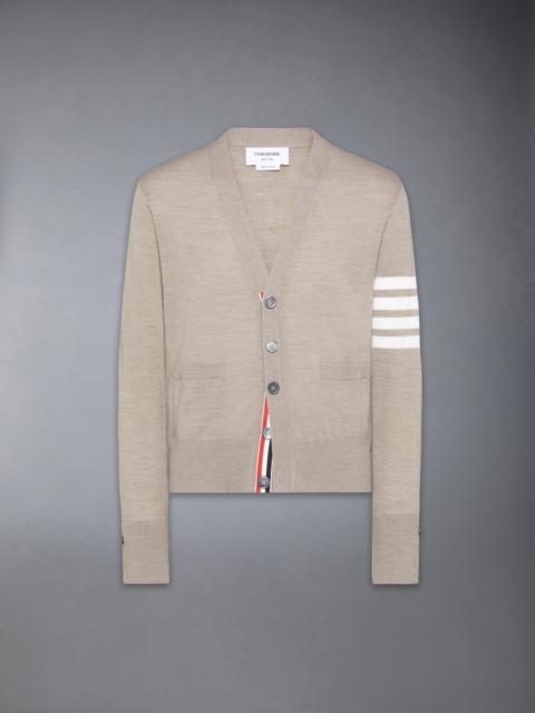 Thom Browne MERINO WOOL 4-BAR CLASSIC V-NECK CARDIGAN