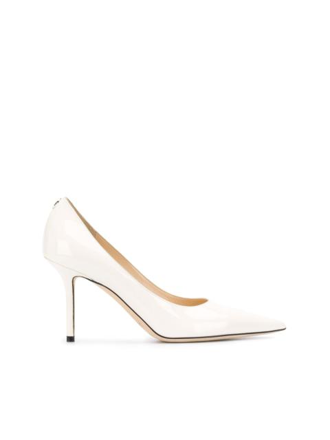 85mm Love patent leather pumps