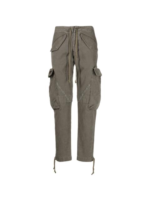 tapered cotton cargo trousers