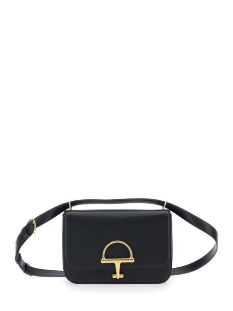 GUCCI Gucci Women 'Siena Small' Black Shoulder Bag With Claw On The Front In Leather Woman