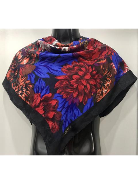Other Designers Other - ELÉGANCE FLORAL SILK SCARF SHAWL NECKERCHIEF