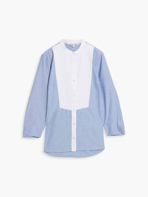 VERONICA BEARD Naya cotton Oxford and piqué shirt