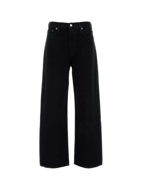 AGOLDE Black Denim Crushed Jeans