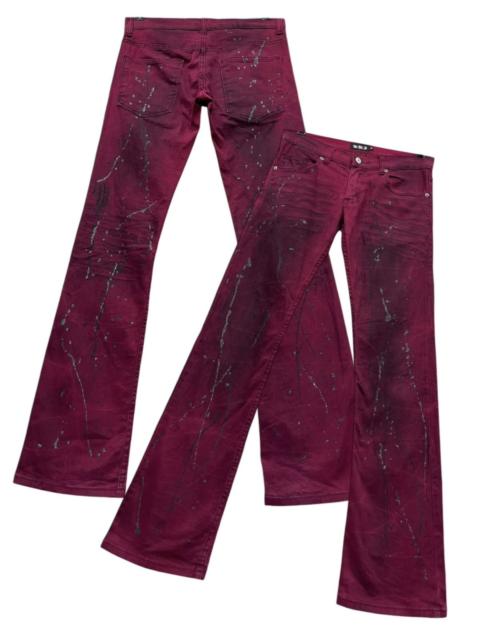 Other Designers If Six Was Nine - 🔥Vintage KUI Smoked Red Glitter Splattered Stretch FLARE💥
